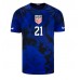 Maillot de foot États-Unis Timothy Weah #21 Extérieur vêtements Monde 2022 Manches Courtes